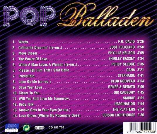 Pop Balladen [CD]