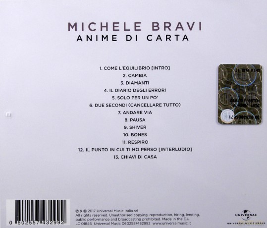 Michele Bravi: Anime Di Carta [CD]