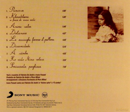 Fabrizio De Andre: Anime Salve [CD]