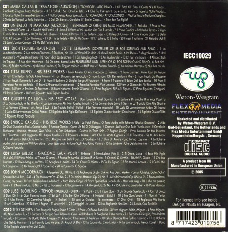 Opera And Their Great Singers [10CD]