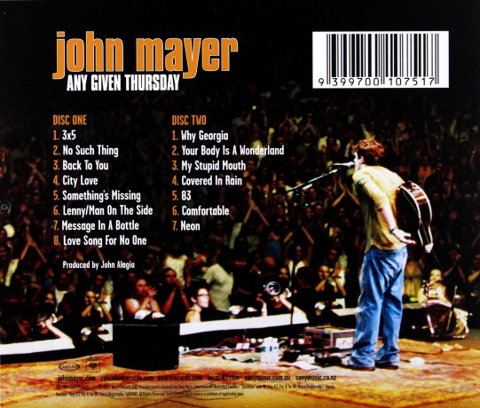 John Mayer: Any Given Thursday [2CD]