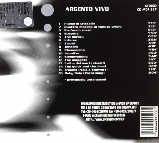 Dario Argento: Argentovivo vol.1 [CD]