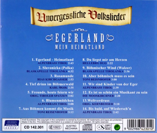 Egerland Mein Heimatland [CD]