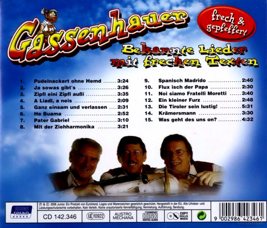 Gassenhauer Frech Und Gepfffert [CD]