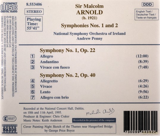 M. Arnold: Arnold - Symphonies [CD]