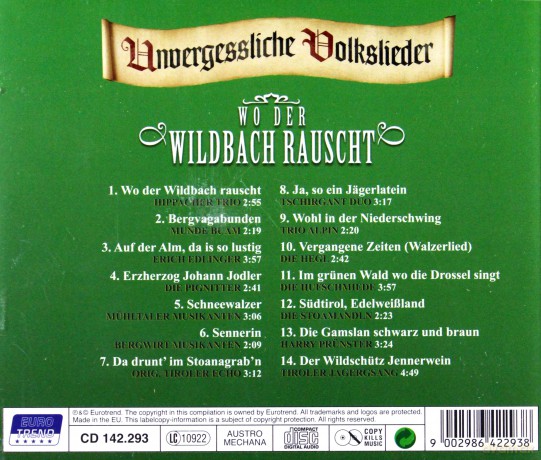 Wo Der Wildbach Rauscht [CD]