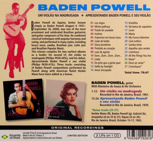 Baden Powell: Baden Powell - Um Violao Na Madrugada/.. [CD]