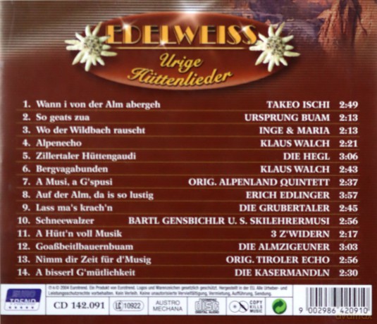 Urige Huettenlieder [CD]