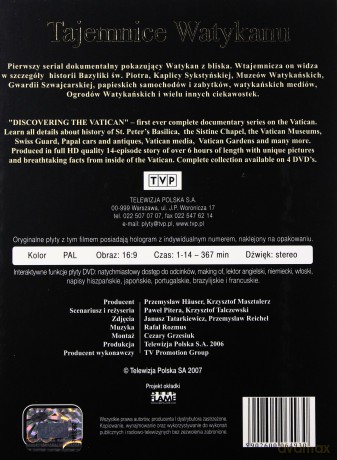 Tajemnice Watykanu BOX [4DVD]