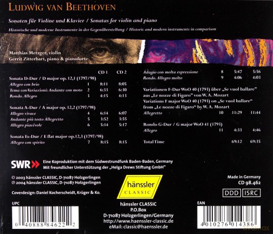 Ludwig Van Beethoven: Beethoven - Sonatas for Violin and Piano [2CD]