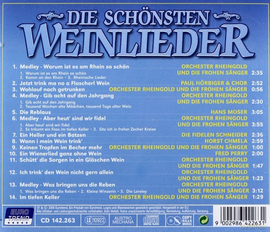 Die Schonsten Weinlieder [2CD]