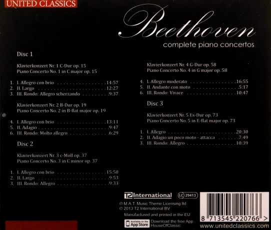Wilhelm Kempff: Beethoven; Complete Piano Concertos [3CD]