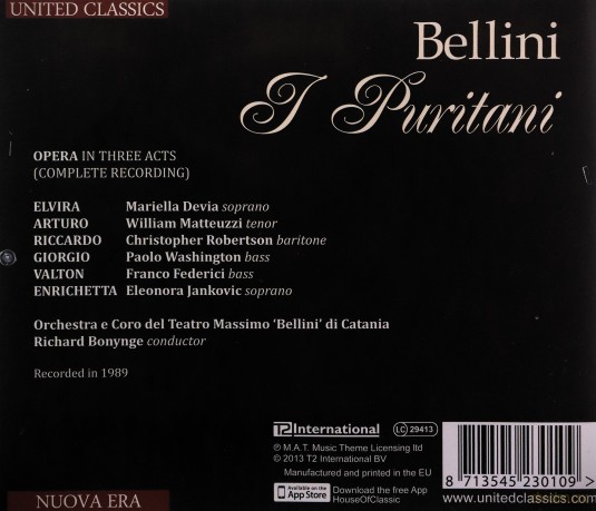 Richard Bonynge: Bellini: I Puritani [2CD]