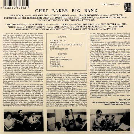 Chet Baker: Big Band+10 Bonus Tracks [CD]