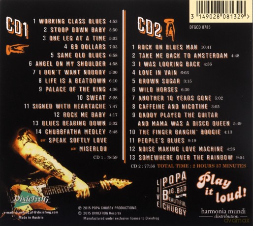 Popa Chubby: Big, Bad And Beautiful Live [2CD]