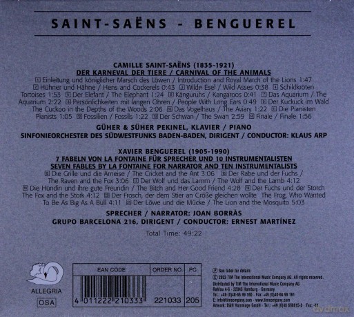 Saint Saens Benguerel X [CD]