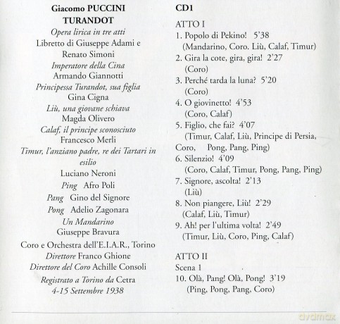 Puccini-Turandot [2CD]