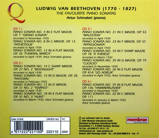 Beethoven Favourite Piano [4CD]