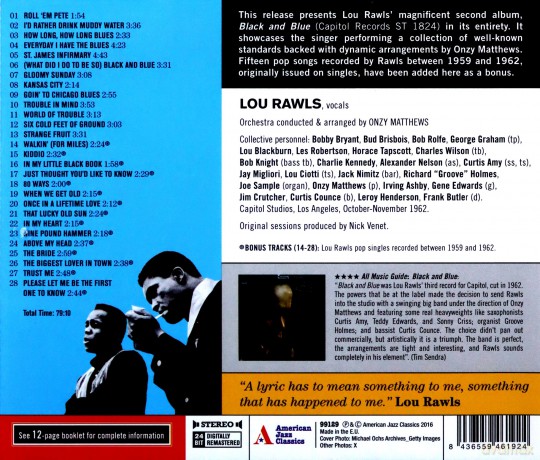 Lou Rawls: Black And Blue -Remast- [CD]