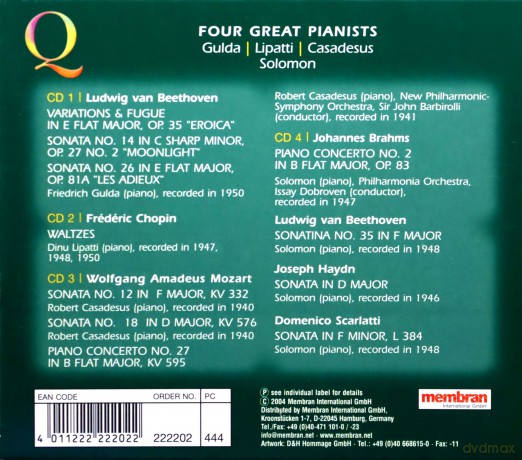 Four Great Pianist [4CD]