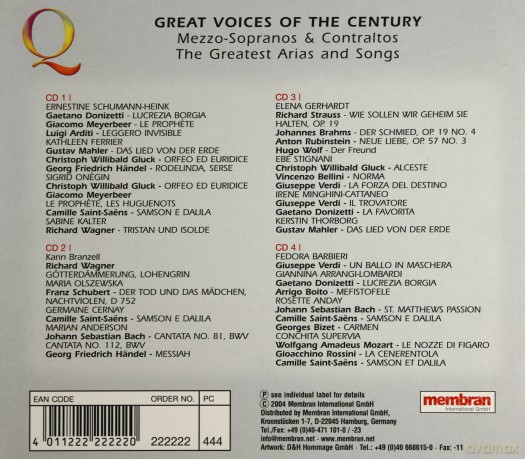 Great Voices Of The Century [4CD]