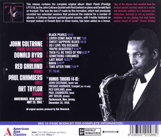 John Coltrane: Black Pearls [CD]