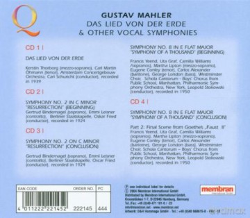 Mahler Lied Von Der Erde [4CD]