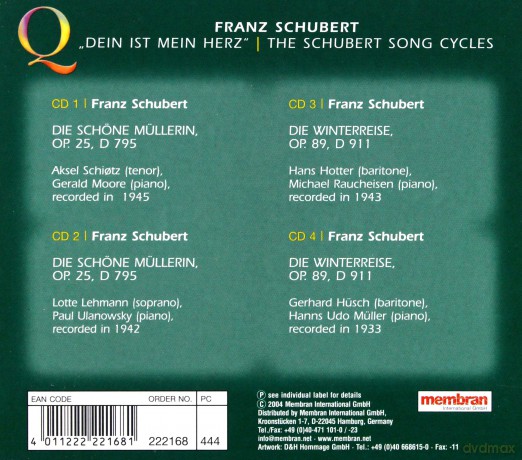 Schubert Dein Ist Mein Herz [4CD]
