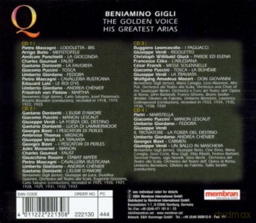 Beniamino Gigli: The Golden Voice (Quadromania) [4CD]