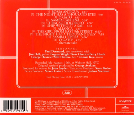 Paul Desmond: Bossa Antigua [CD]