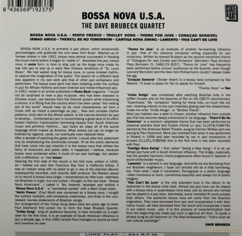 Dave Brubeck: Bossa Nova U.S.A. [CD]