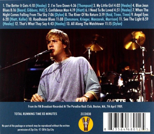 The Jeff Healey Band: Boston Broadcast 1989 [CD]