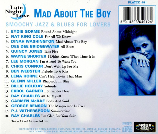 Late Night Love: Mad About The Boy [CD]