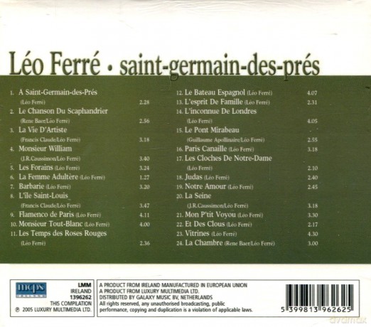 Leo Ferre: St Germain Des Pres  [CD]