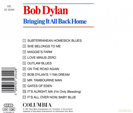 Bob Dylan: Bringing It All Back Home [CD]