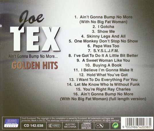 Tex Joe: Golden Hits [CD]