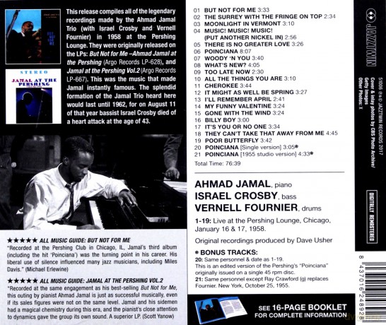 Ahmad Jamal: But Not For Me: Live At The Pershing [CD]