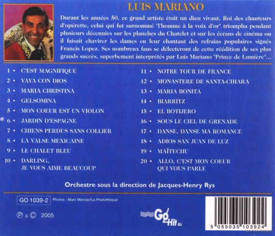 Luis Mariano: C Est Magnifique [CD]
