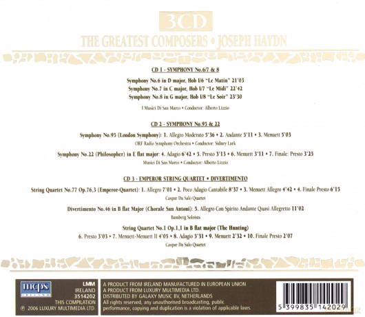 Joseph Haydn: Greatest Composers [3CD]