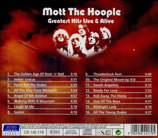 Mott The Hoople: Live & Alive [CD]