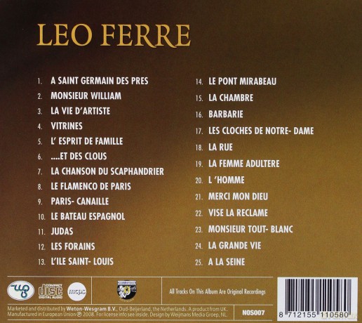 Leo Ferre: Chansons [CD]