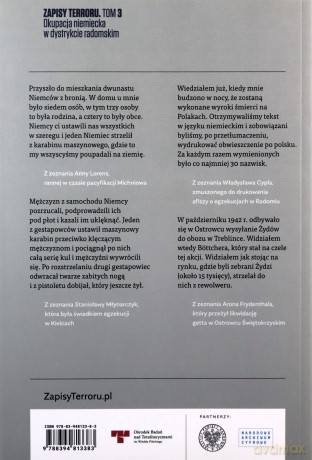 Zapisy Terroru (Tom 3) Okupacja niemiecka [KSIĄŻKA]