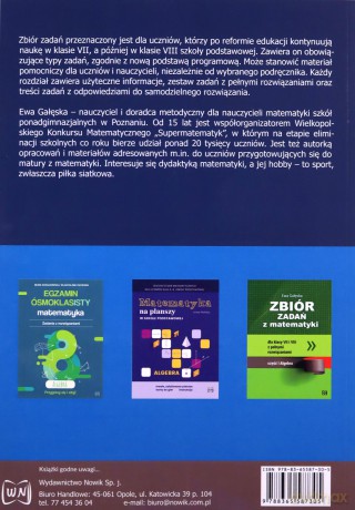 Zbiór zadań z matematyki dla klas VII i VII - Ewa Gałęska [KSIĄŻKA]