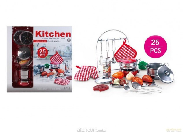 Zestaw kuchenny metalowy 25 el