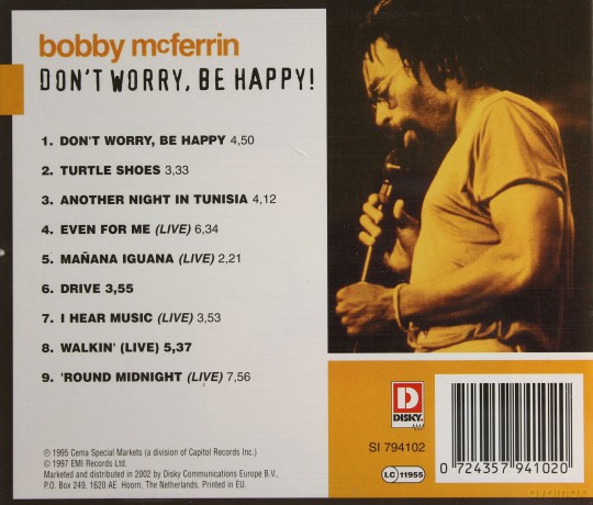 Bobby McFerrin: Don't Worry Be Happy [CD]