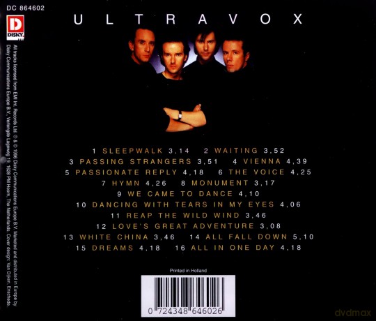 Ultravox: Dancing With Tears In My Eyes [CD]