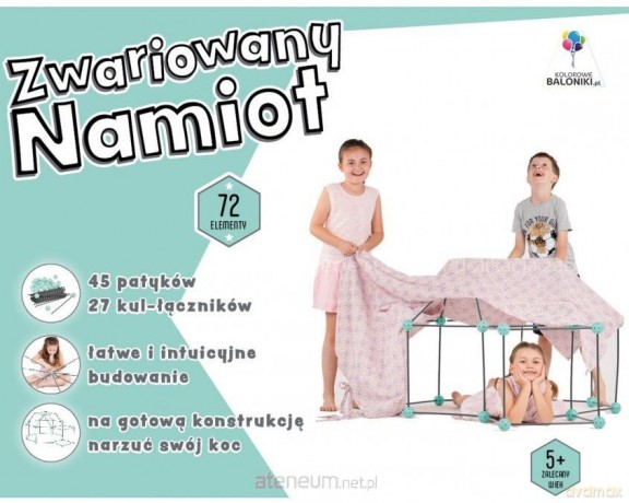 Zwariowany namiot szaro-zielony