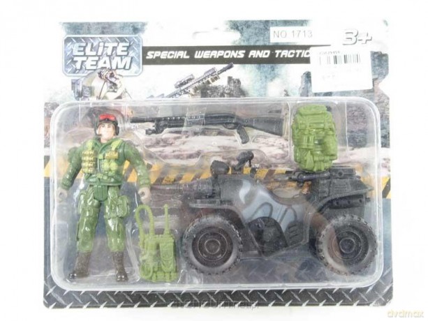 Żołnierz 10 cm + Quad + akcesoria [FIGURKA]