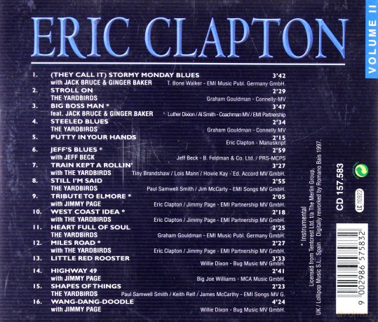 Eric Clapton: Volume Ii [CD]