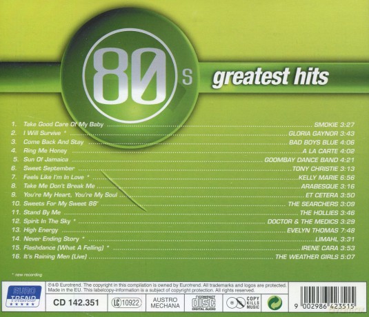 80's Gratest Hits [CD] 
